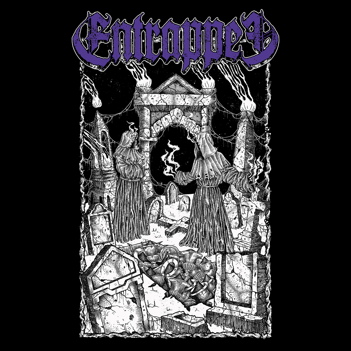 ENTRAPPED - Pohřebiště popela - tričko - Obrázek 3