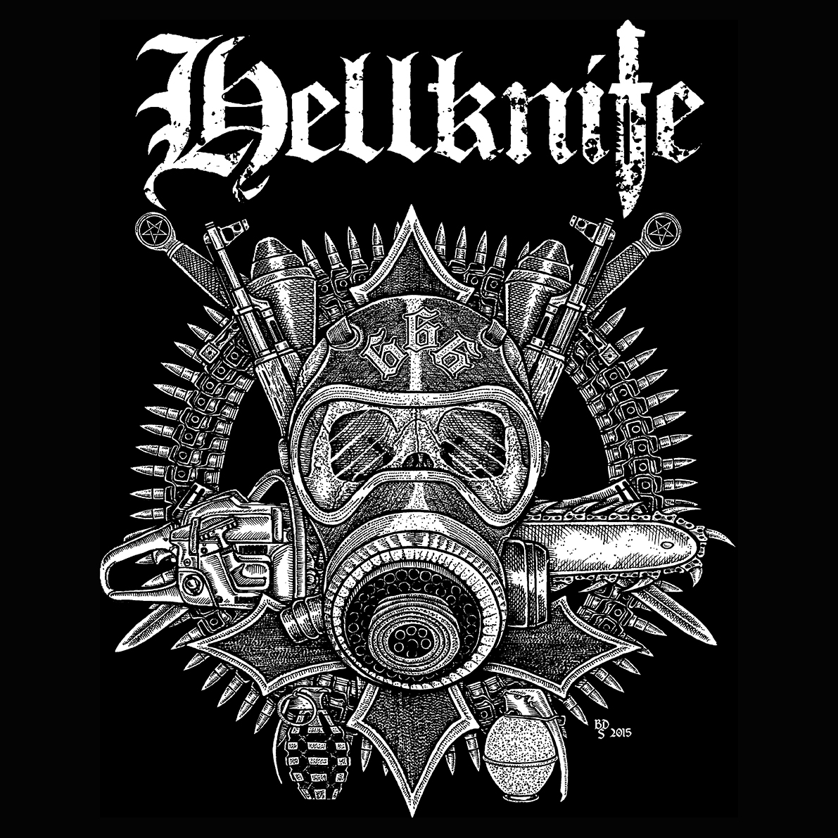 HELLKNIFE - Gasmask - tričko s dlouhým rukávem - Obrázek 2