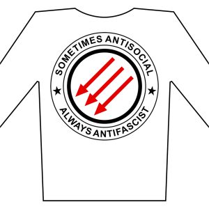 SOMETIMES ANTISOCIAL ALWAYS ANTIFASCIST - longsleeve t-shirt