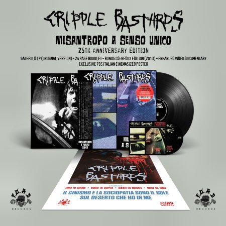 CRIPPLE BASTARDS - Misantropo a senso unico - 25y ed. LP+CD
