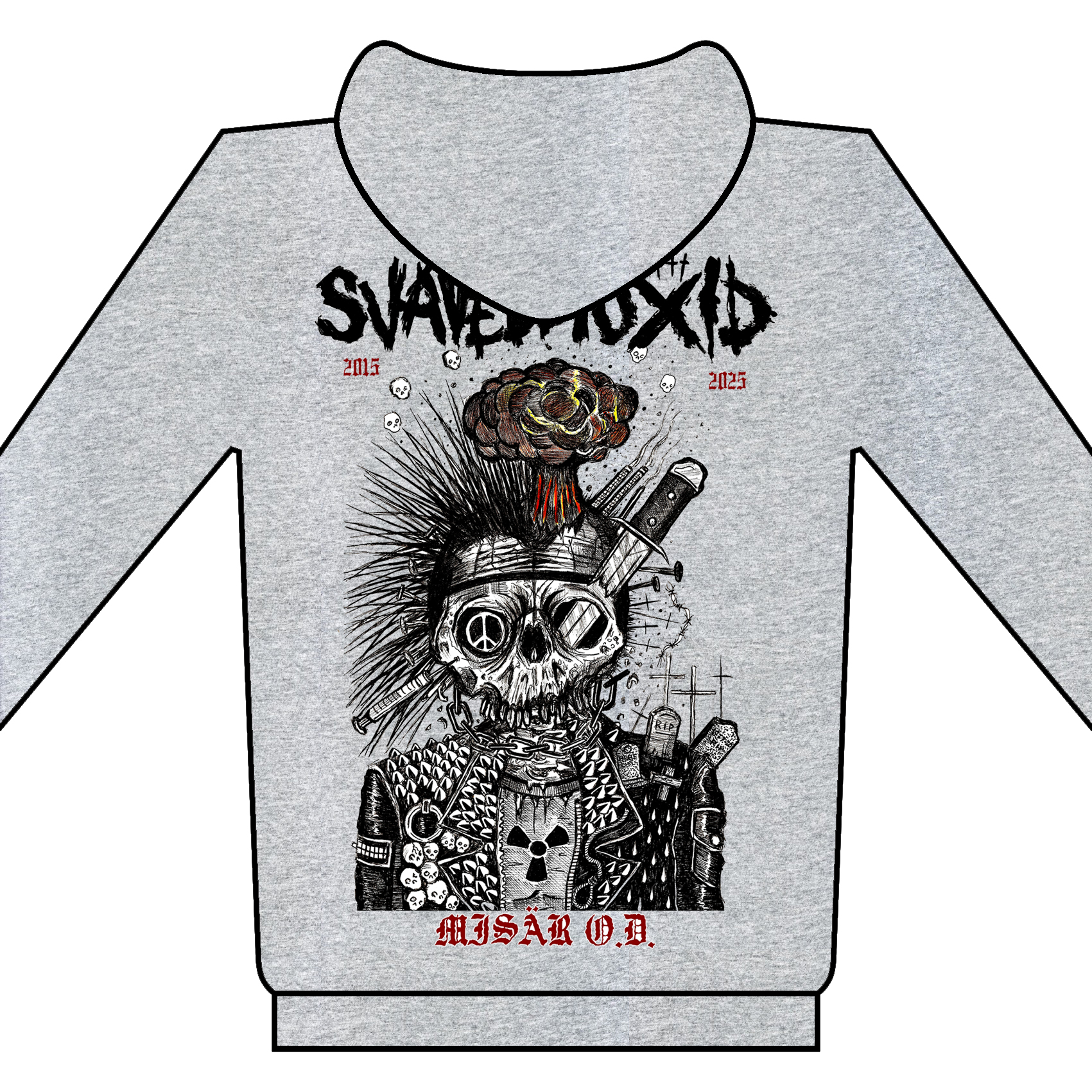 DEATHFIEND - Beyond Life - nátělník SVAVELDIOXID - Misär O.D. - mikina se zipem