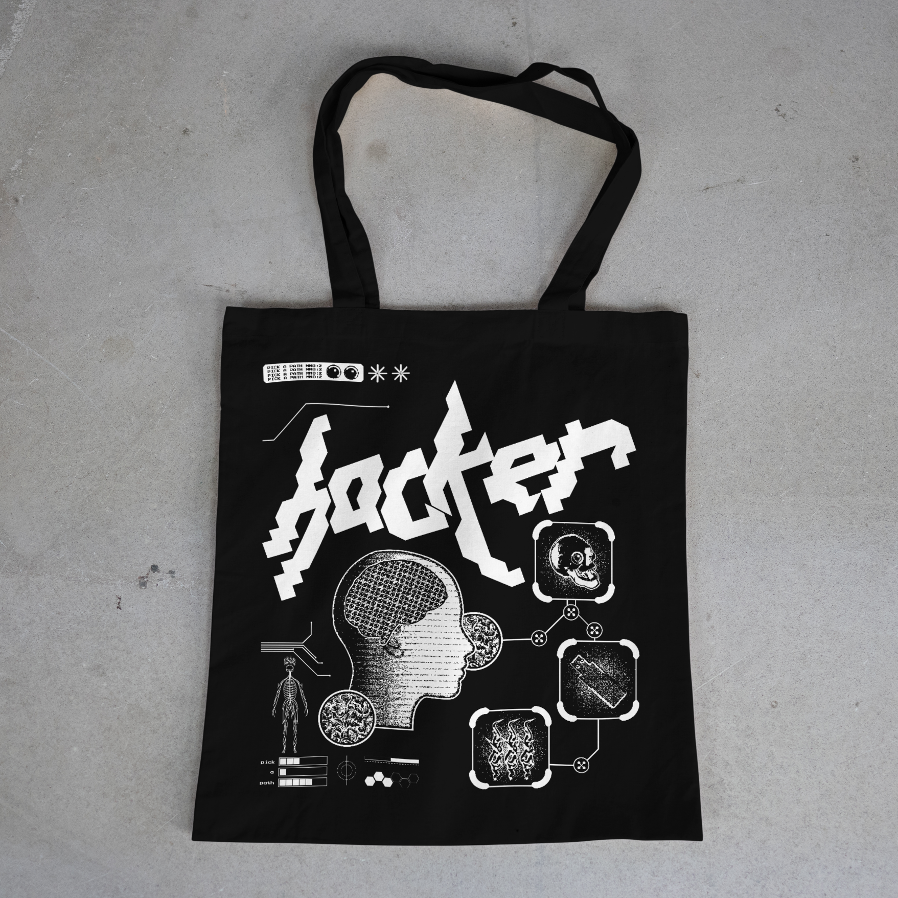 HACKER - Pick your path - taška HACKER - Pick your path - tote bag
