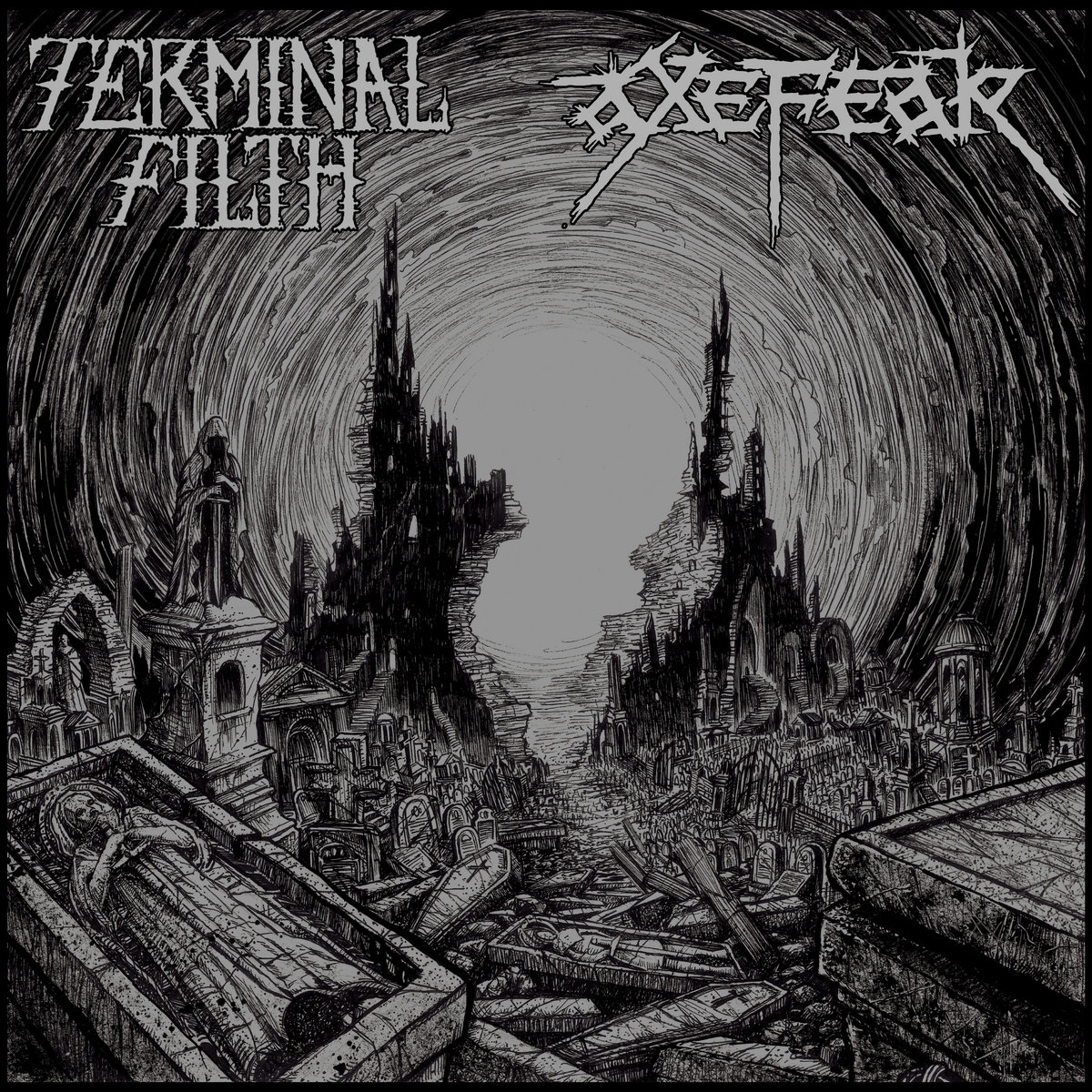 TERMINAL FILTH / AXEFEAR split LP TERMINAL FILTH / AXEFEAR split LP
