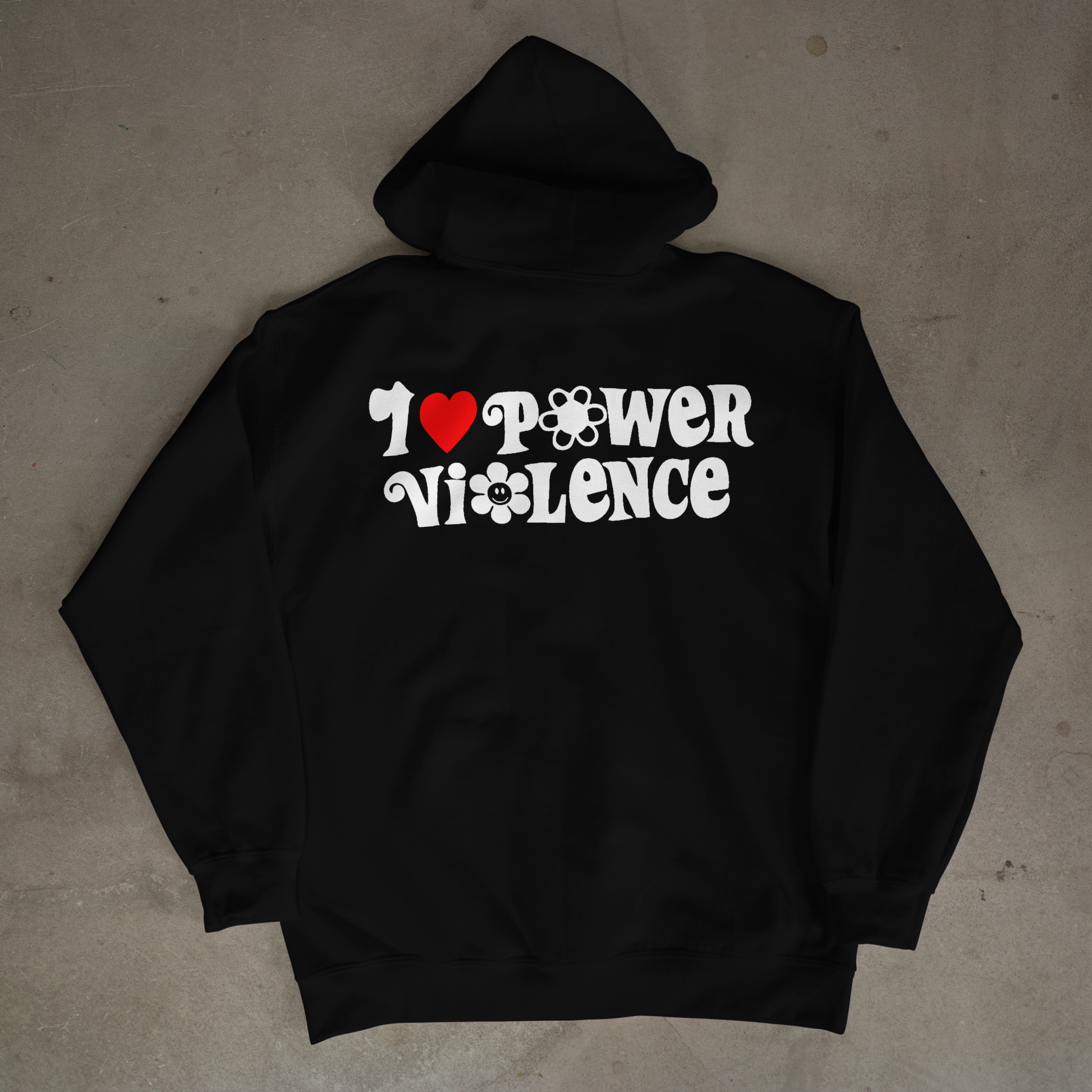 I LOVE POWER VIOLENCE - mikina se zipem