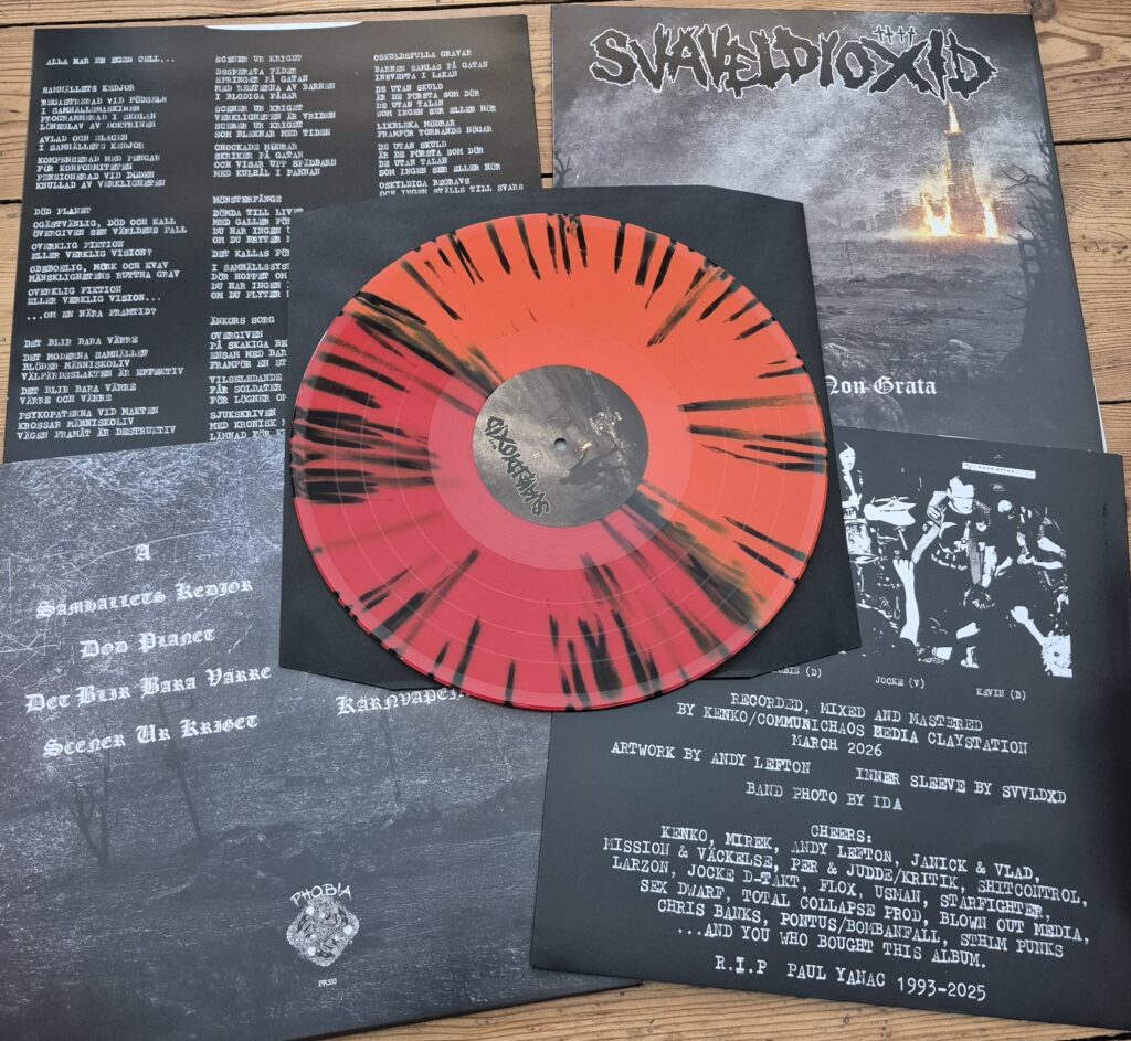 PR333 SVAVELDIOXID - Persona Non Grata LP (limit - half red / half orange w/ black splatter)