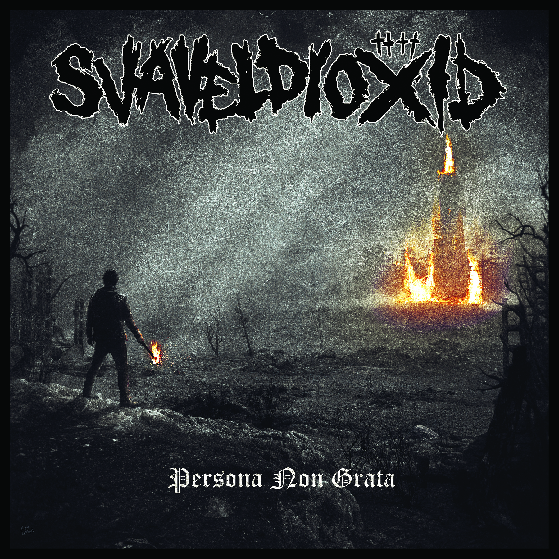 PR333 SVAVELDIOXID - Persona Non Grata LP PR333 SVAVELDIOXID - Persona Non Grata LP (limit - orange w/ black and red splatter) - Image 3