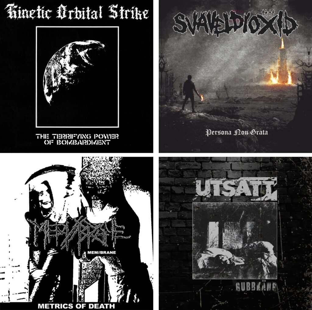 D-beat bundle - SVAVELDIOXID, KINETIC ORBITAL STRIKE, MEM//BRANE, UTSATT - black vinyls